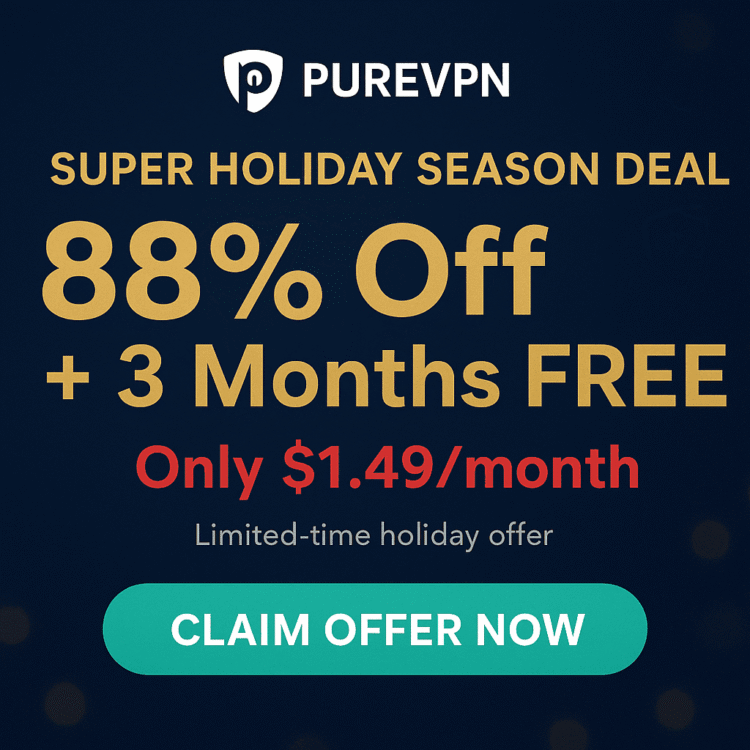 PureVPN Holiday Season Deal & limited special coupon code